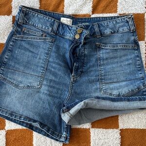 Pilcro Blue Denim Shorts with Pockets